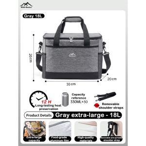30L Insulated Cooler Bag Portable Ice Chest for Camping Fishing Picnic & Outdoor Parties Bag
