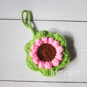 Handmade Crochet Sunflower Bluetooth Earpiece Earbuds Storage Pouch Accessories Carrying Pouch Bag Swing Carrying