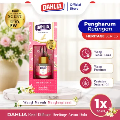 Dahlia Reed Diffuser Heritage Series Arum Dalu Isi 1 (30ml) - Pengharum Ruangan dengan Wangi Mewah & Menenangkan