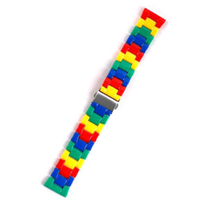 Rainbow Blocking WatchBand For Huawei Watch GT Runner 2 Plastics Bracelet Strap Resin Wristband