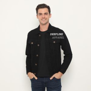DEEFLINE - JAKET JEANS - JAKET DENIM PRIA - HITAM