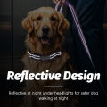 HamshMoc Dog Collar Leash Set Dual Function Two Handle Adjustable 360 Rotation Reflective. 