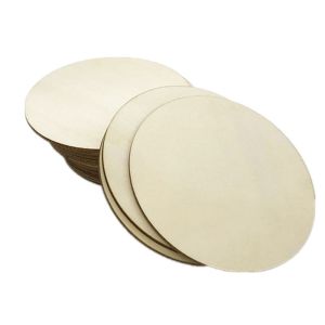 CUTE DIY วงกลม 5-100ชิ้น วันเกิด เด็ก ไม้ รอบ งานฝีมือDIY เครื่องประดับตกแต่ง ชิ้นไม้ ภาพวาดของเล่น งานไม้