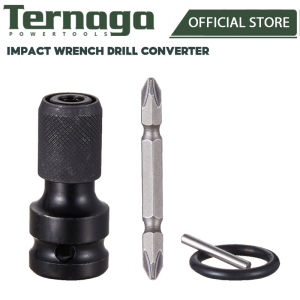 Ternaga 1PC 1/2 inch Square Drive to 1/4 inch Universal Hex Socket Adapter Converter Chuck Adapter for Impact and Electric Wrech