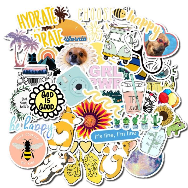 Hydroflask Stickers Waterproof 100 pcs / 50pcs One Piece Sticker for ...