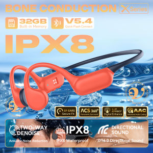 OpenSwim หูฟังไร้สายนำเสียงผ่านกระดูก Pro2 IPX8กันน้ำหูฟังออกกำลังกายว่ายน้ำแบบเปิดหูบลูทูธ5.4 + 32GB เล่น MP3พร้อมไมค์สำหรับโซนี่/ Xiaomi/ไอโฟน/Samsung/แอนดรอยด์