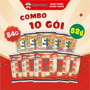 Combo Bán Chạy 10 Gói Bánh Tuyết Và Senbei Want Want Đồ Ăn Vặt Giòn Ngon Đậm Vị