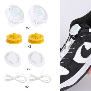 Speed Laces with Quick Lock Automatic Rotary Buckle No Tie Shoelaces for Sneakers Anti Drop Design