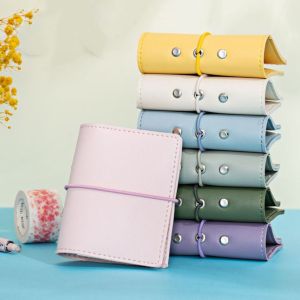 GINKG M5 โน้ตบุ๊คใบหลวม หน้าว่าง หนังพียู สมุดโน้ตพกพาขนาดเล็ก แบบพกพาได้ ไดอารี สมุดโน๊ต DIY โรงเรียนในโรงเรียน