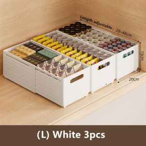 🌈SG stock🌈3pcs Multipurpose Plastic Scalable Storage Box wardrobe organiser stackable