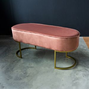 Velvet Bench Gold Leg /  Modern Luxury Ottoman / Home Living Furniture- FRM4004