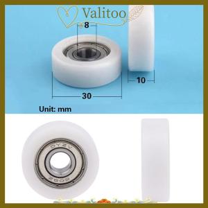 [Valitoo] รางล้อไนลอนแบบฉีดเคลือบแบริ่งแบบฉีด8x30x10มม. 1ชิ้นลูกปืน608รางล้อเลื่อนรางล้อเลื่อนรางหน้าต่างประตู