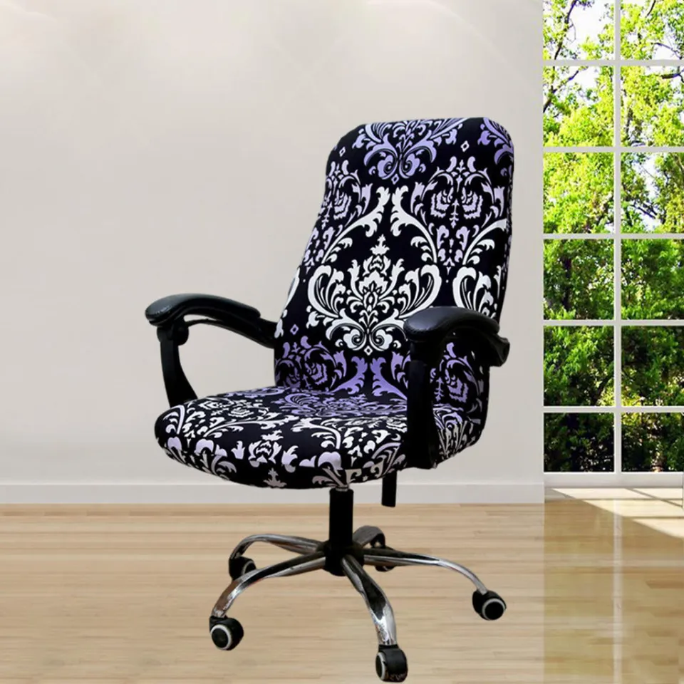Fityle Computer Office Chair Cover Swivel Office Armchair Slipcover for  Boss Chair