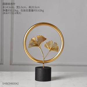 Eyre Nordic Cahaya Mewah Ruang Tamu TV Kabinet Anggur Kabinet Kecil Ornamen Teras Besi Seni Dekorasi KreatiOrnamen Bentuk Daun Untuk Dekorasi Meja ajangan daun ornamen bentuk daun dekorasi meja