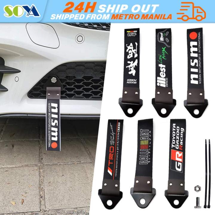 Tow Strap JDM Racing Style Tow Strap Universal Race Towing Bars Nylon Car  Trailer Ropes Hook for Fake Taxi NOS Bride Initial D Tow Bar Towing Ropes  Car Styling Tow Strap High