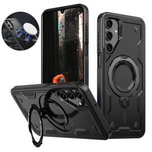 Armor Magsafe Magnetic Wireless Charging Case For Samsung Galaxy A16 5G A06 A15 A25 A35 A55 A14 A05 Metal Ring Holder Back Cover