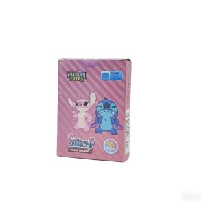 55Pcs/Box Disney Lilo & Stitch Game Card No Repeat Waterproof Golden Cards Collections Toys For Kids Gifts