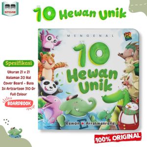 Buku Anak Boardbook - 10 Hewan Unik