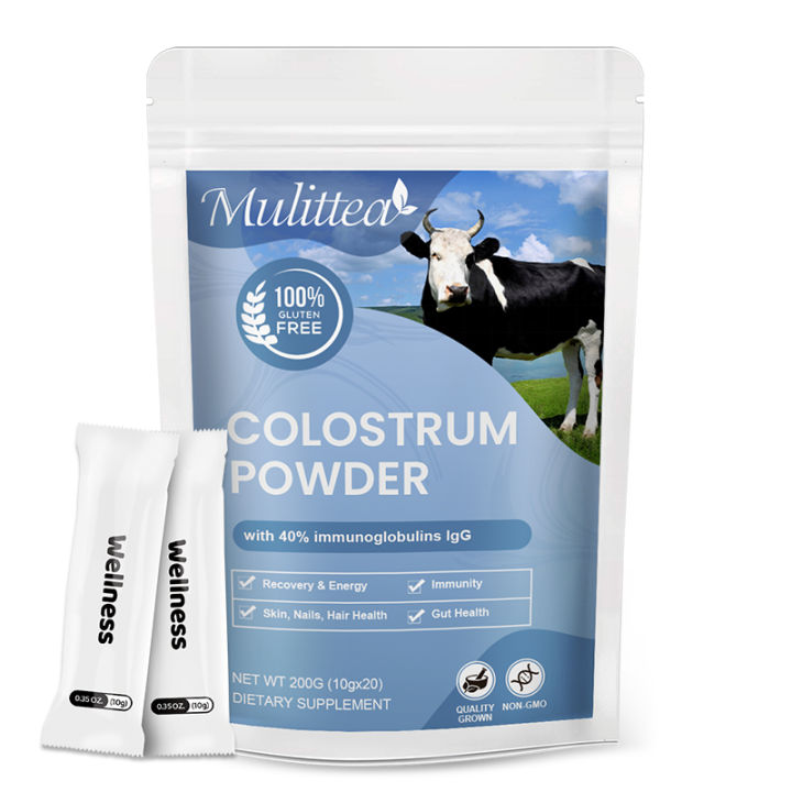 Mulittea Bovine Colostrum Powder 40% IgG Highly Concentrated Pure ...