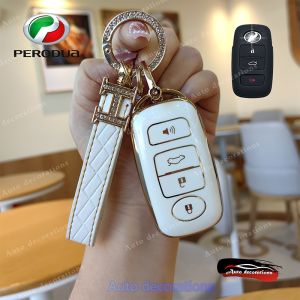 All New Perodua car key case for Perodua kunci bezza axia alza ativa Myvi Veloz car key case cover kunci perodua axia gold edge keychain cover