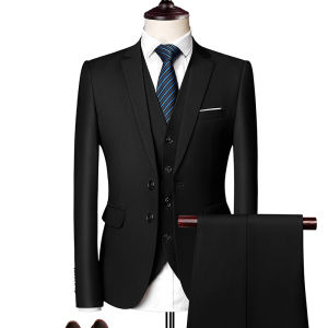 GUKENRO Blazer For Men ( Adjustable Pants Vest Coat ) High Quality Terno Korean Pure Color Slim Fit Groom Wedding Male Suit Set