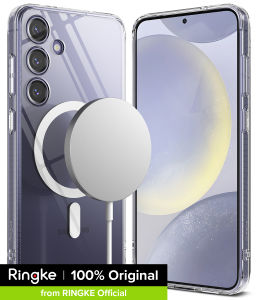 Ringke Fusion Mag Compatible with Galaxy S24 Plus Case Transparent Hard Back Soft Flexible TPU Bumper Scratch Resistant Natural Form