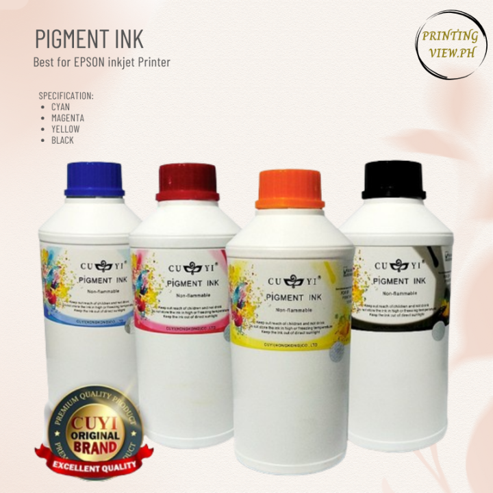 PRINTING VIEW - CUYI Pigment Ink 500ML (Cyan,Magenta,Black,Yellow ...