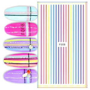 Sticker Dán Móng Tay 3D Chống Nước Hoạ Tiết TP Bacelona / Kẻ Sọc / Loang Màu / Bông Hoa Nails sticker Series F007 - F019