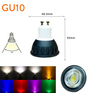 6Pcs Pack LED Spotlights 10W COB Bulb GU10 MR16 GU5 3 Base Dimmable No Dimmable Optional AC 220V DC 12V 24V Indoor Outdoor Landscape Track Lighting Replacement
