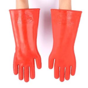 12kv Insulating Rubber Gloves Electrical High Voltage Anti-electric Safety Gloves Leakage Proof Protective Gear
