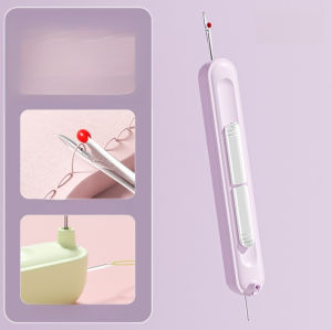 ✨ Needle Threader / Sewing Tool / Stitch Remover / Needle Inserter / Durable Plastic Thread Guide For DIY Home Craft - New 2-in-1 Needle Threader