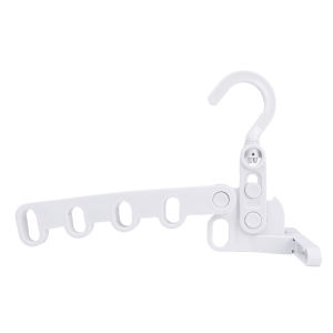 5 Holes Folding Clothes Drying Rack Foldable Laundry Room Hanging Hook Clothes Hanger