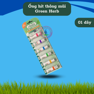 Ống hít mũi Thái Lan Green Herb. Dây 6 ống. Giúp thông mũi thư giãn sảng khoái.