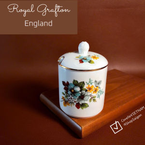 Hàng Hiệu England - Royal Grafton - 01 Lọ Đựng Đường Bằng Sứ Xương Thượng Hạng