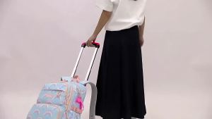 BEXON Hub Oxford Cloth Rolling School Bags for Girls Backpack Children Waterproof School Backpacks with Wheels Middle School Trolley Luggage Back Pack