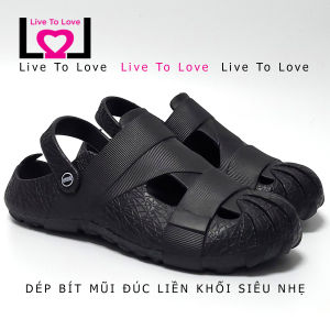 Dép Nam Bít Mũi Đúc Liền Khối Siêu Nhẹ DUWA - Hàng Chính Hãng - LN536