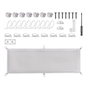 Practical Under Desk Cable Management Mesh Organizers for Efficient Wire Storage and Safety in Homes or Office