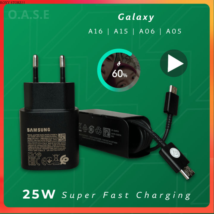 Charger Samsung A16 A15 A06 A05 5G Super Fast Charging 25W Casan