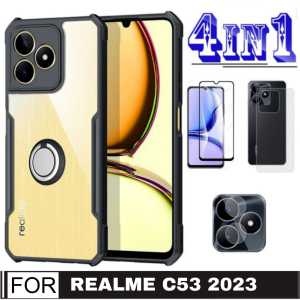 PROMO PAKET 4 INC 1 CASE REALME C53 NFC / REALME GT NEO 3T 2022 Ultra Slim Shockproof Transparent Premium Softcase Anti Fall Cincin Rink