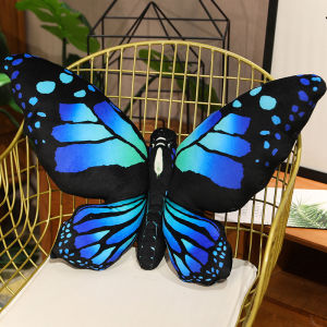 JOJO CASTLE Cute Simulation Colorful Butterfly Plush Toys Soft Stuffed Animals Lifelike Multicolor Butterfly Throw Pillow Cushion Home Decor Birthday Gift for Girl