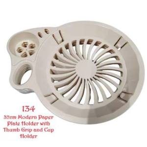6 & 12 PACK REUSABLE PAPER PLATE HOLDERS W/ CUP HOLDER and THUMB GRIP PARTY PLATE HOLDER W/ CUP SLOT #FANTASTIC