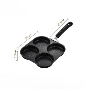 Breakfast Egg Frying Pan/Multifunctional Non Stick Iron Omelette Pan with Wooden Handle/Kitchen Pancake Pan