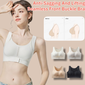 Anti-Sagging And Lifting Seamless Bra Front Buckle Cross Underwear Comfortable Without Steel Ring
