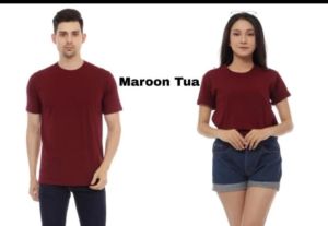 Kaos Polos Pendek Maroon ( Bahan semi katun combed 24s ) - Kaos Oblong Polos lengan pendek merah maroon - Oblong Polos Lengan Pendek merah marun - maroon - kaos pria - kaos polos pria - kaos polos cewek cowok