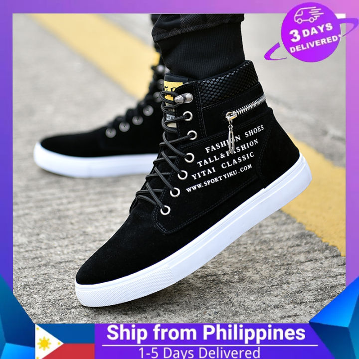 Delivery in 3 Days ComMune Lace High Snake Pattern Suede High top