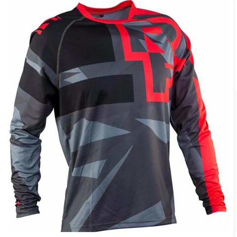 Men's Breathable MTB Mountain Bike Long Sleeve Jersey - Quick-Dry Cycling Shirt With Full Zip