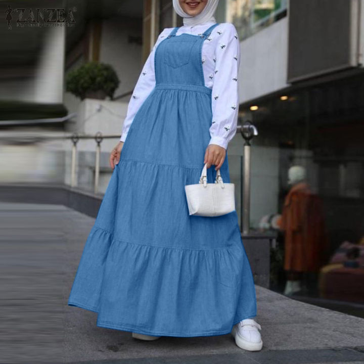 Long Maxi Jeans Dress Women Dress Turkish Fashion Islamic Muslim Modern  Clothing Turkey 2004 - Dresses - AliExpress