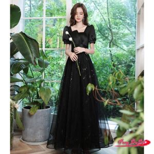 ❤Pang DuDu❤ Elegant Dress For Night Party Short Sleeve Lace Appliques Tulle Mermaid Long Sequin Dress Bridal Top Quality Party Gown evening dress long gown wedding gown