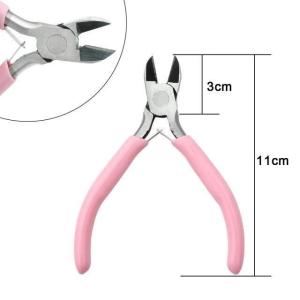 Multi-Function Tool Mini Cutting Pliers Mini Pliers Portable Cutter Handmade Tool Set Diagonal Round Bent Needle Nose Cutter Handcraft Beading Insulated Perfect For DIY Jewelry Use Making Ornament Jewelry Fuzzy wire Tool Suit