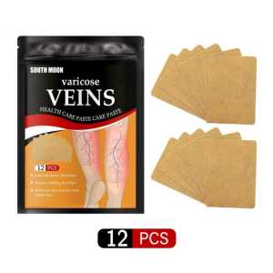 12pcs Varicose Veins Patch Varicos Vein Treatment Treatment of Calf Vascular Protrusion w Resealed Pouch